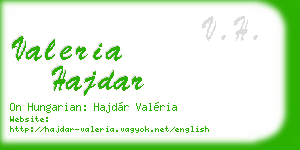 valeria hajdar business card
